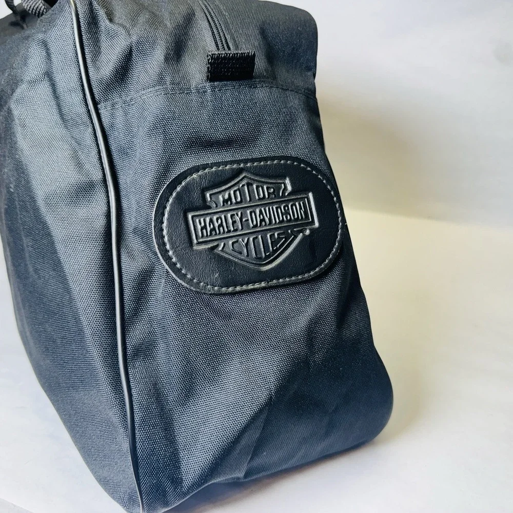 Harley-Davidson Angled Touring Bag Black Soft‎ Motorcycle Luggage Zipper Canvas
